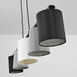 Lampes En Tissu-hofstein Suspension Aucilla Noir, 5 lumières