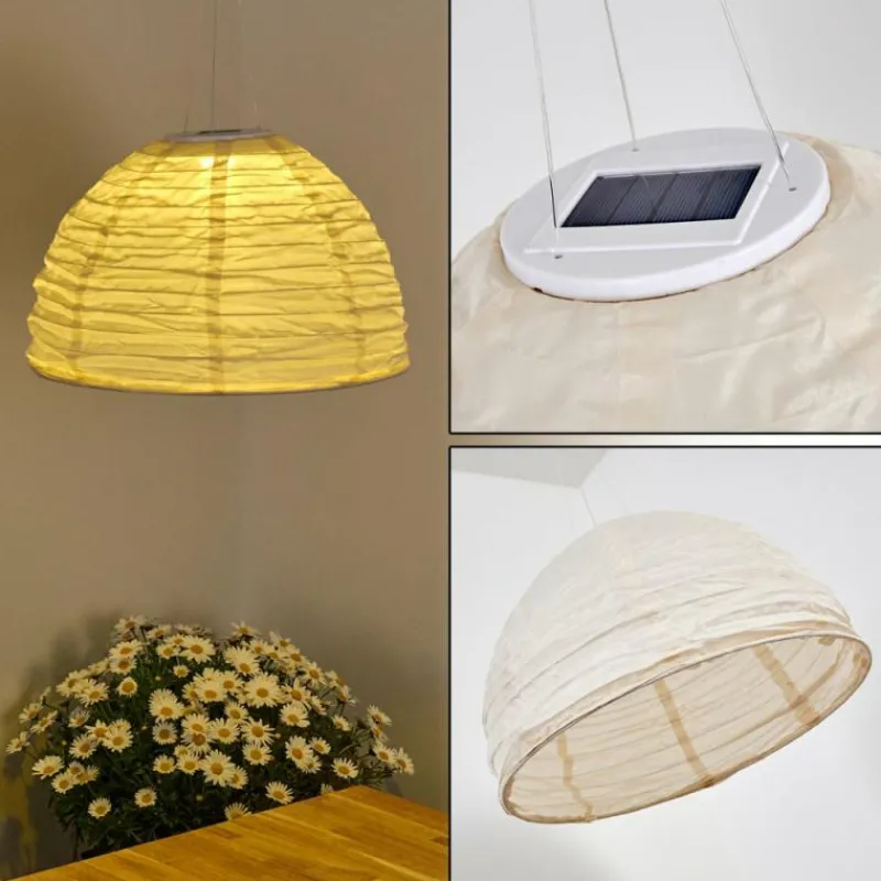 Lampes En Tissu-hofstein Suspension Augusta LED Crème, 1 lumière