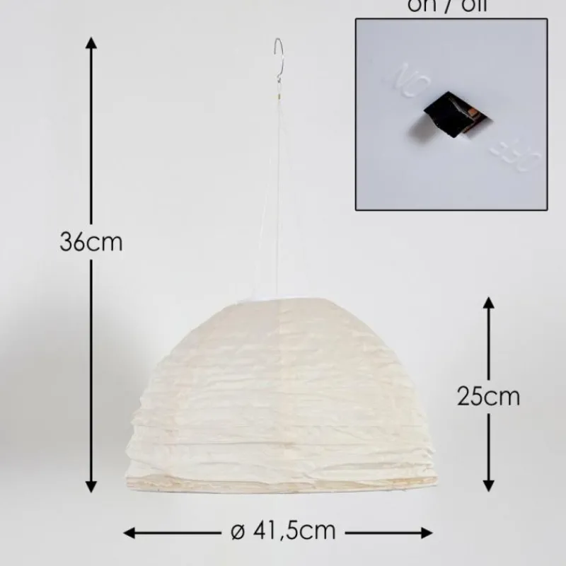 Lampes En Tissu-hofstein Suspension Augusta LED Crème, 1 lumière