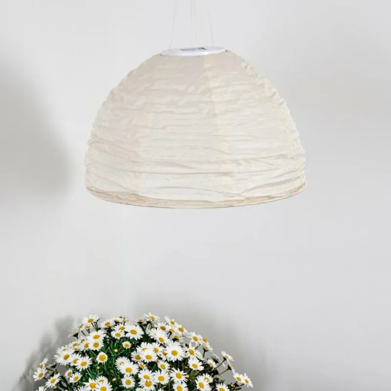 Lampes En Tissu-hofstein Suspension Augusta LED Crème, 1 lumière