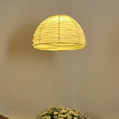 Lampes En Tissu-hofstein Suspension Augusta LED Crème, 1 lumière