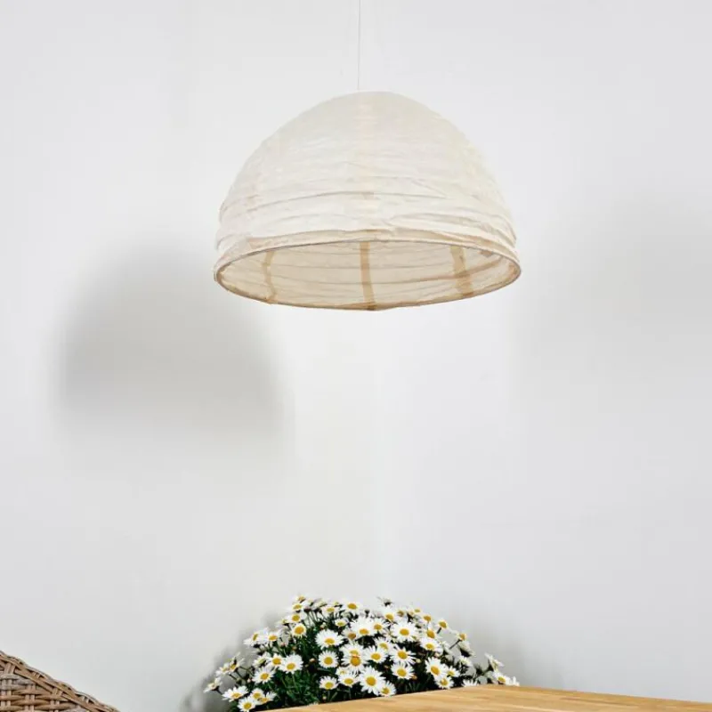 Lampes En Tissu-hofstein Suspension Augusta LED Crème, 1 lumière