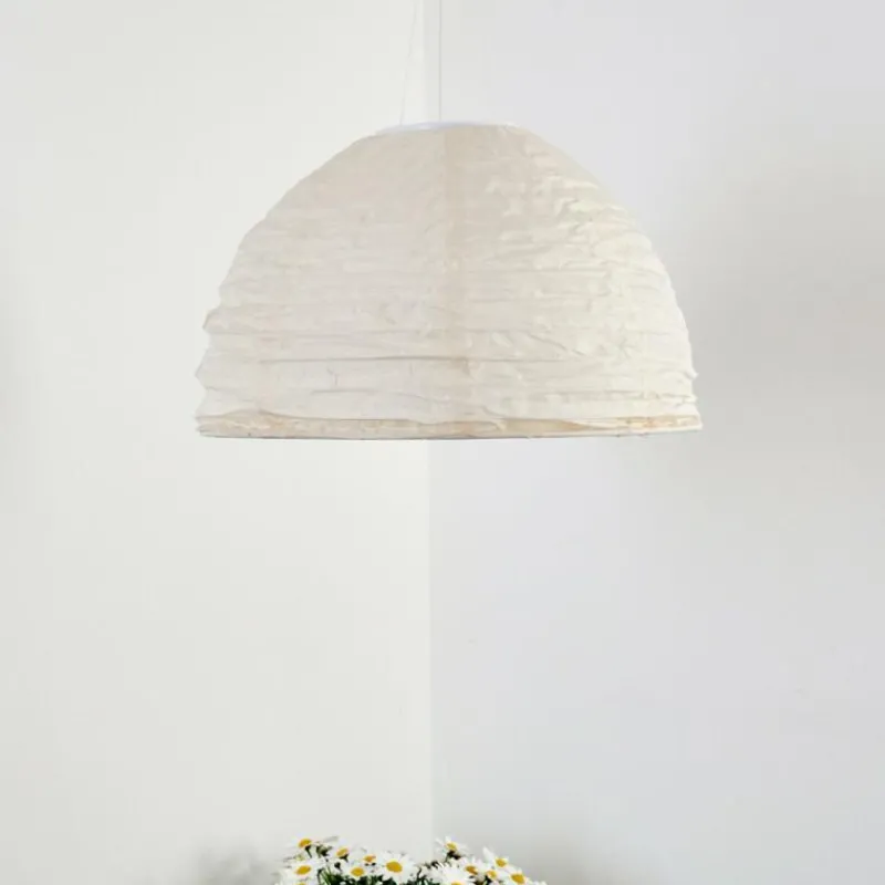 Lampes En Tissu-hofstein Suspension Augusta LED Crème, 1 lumière