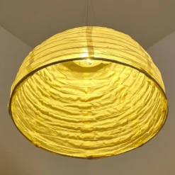 Lampes En Tissu-hofstein Suspension Augusta LED Crème, 1 lumière