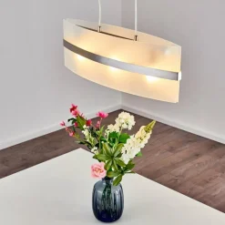 hofstein Suspension Avellino Acier inoxydable, Blanc, 3 lumières