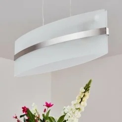 hofstein Suspension Avellino Acier inoxydable, Blanc, 3 lumières