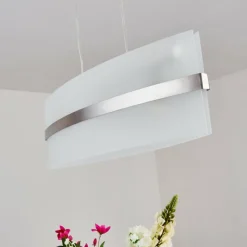 hofstein Suspension Avellino Acier inoxydable, Blanc, 3 lumières