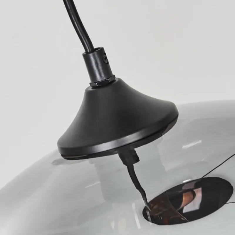 Suspension Verre Fumé-hofstein Suspension Avonlea Noir, 3 lumières