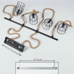 Style Boho-Chic-hofstein Suspension Ayocote Brun, Noir, 4 lumières