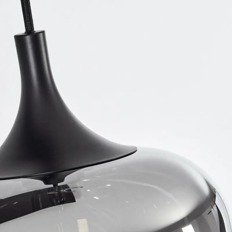 Suspension Verre Fumé-hofstein Suspension Azurara Noir, 8 lumières