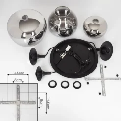 Suspension Verre Fumé-hofstein Suspension Azurara Noir, 3 lumières