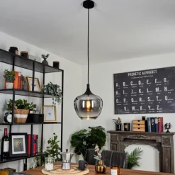 Suspension Verre Fumé-hofstein Suspension Azurara Noir, 1 lumière