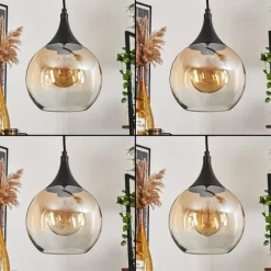 hofstein Suspension Azurara Noir, 4 lumières