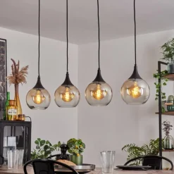 hofstein Suspension Azurara Noir, 4 lumières