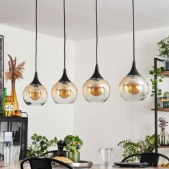 hofstein Suspension Azurara Noir, 4 lumières