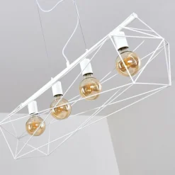 Luminaires Rustiques-hofstein Suspension Babol Blanc, 4 lumières