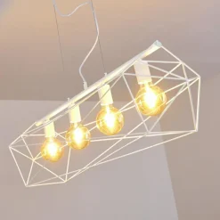 Luminaires Rustiques-hofstein Suspension Babol Blanc, 4 lumières