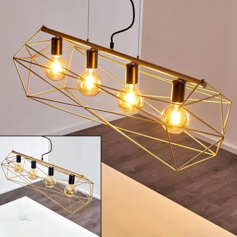 Luminaires Rustiques-hofstein Suspension Babol Noir, 4 lumières