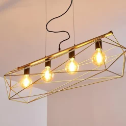 Luminaires Rustiques-hofstein Suspension Babol Noir, 4 lumières