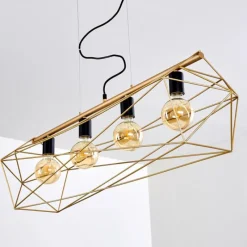 Luminaires Rustiques-hofstein Suspension Babol Noir, 4 lumières