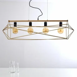 Luminaires Rustiques-hofstein Suspension Babol Noir, 4 lumières