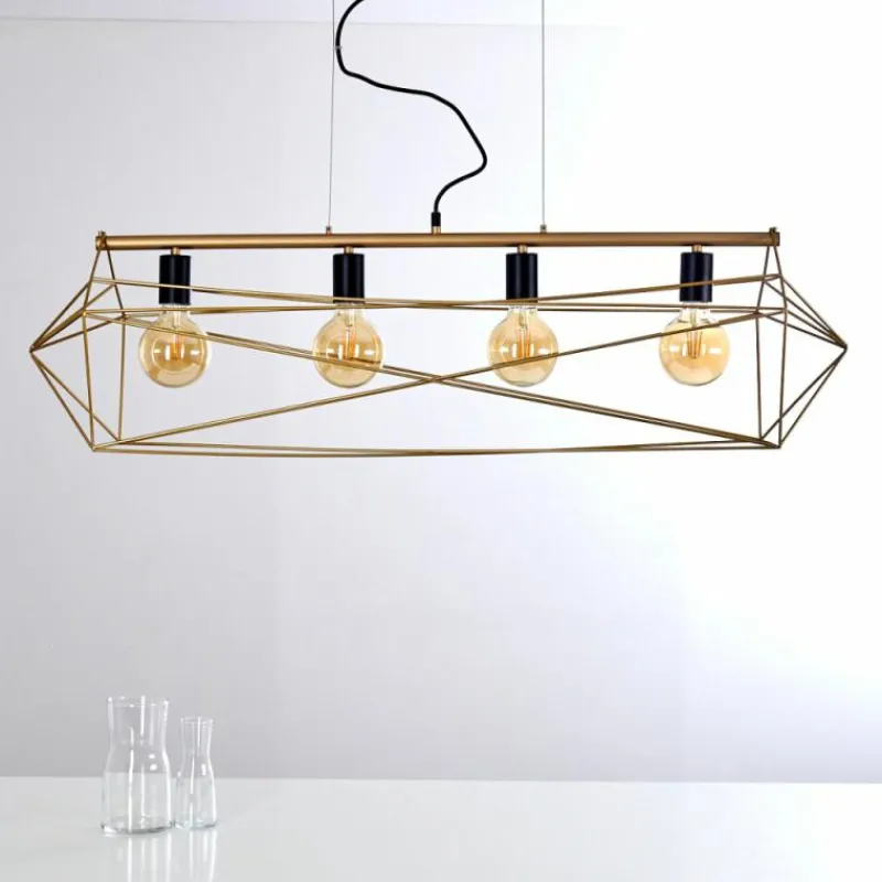 Luminaires Rustiques-hofstein Suspension Babol Noir, 4 lumières