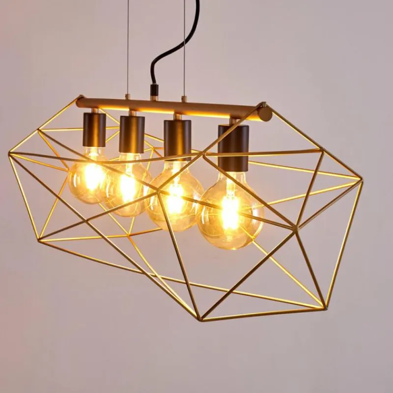 Luminaires Rustiques-hofstein Suspension Babol Noir, 4 lumières