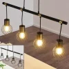 Lampes Dorées-hofstein Suspension Bacau Noir doré, 4 lumières