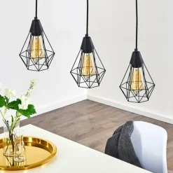 hofstein Suspension Baguio Noir, 3 lumières