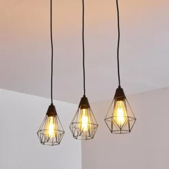 hofstein Suspension Baguio Noir, 3 lumières