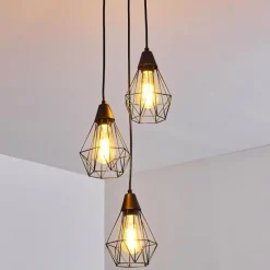 hofstein Suspension Baguio Noir, 3 lumières