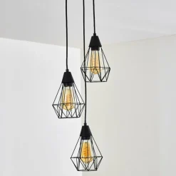 hofstein Suspension Baguio Noir, 3 lumières