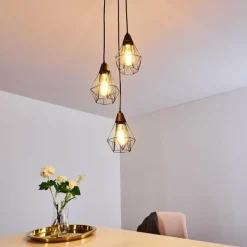 hofstein Suspension Baguio Noir, 3 lumières