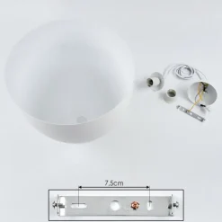 Luminaires Scandinaves-hofstein Suspension Bakou Blanc, 1 lumière