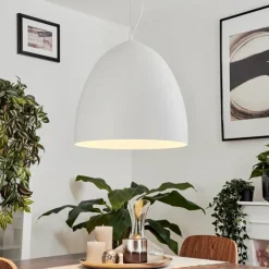 Luminaires Scandinaves-hofstein Suspension Bakou Blanc, 1 lumière
