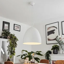 Luminaires Scandinaves-hofstein Suspension Bakou Blanc, 1 lumière
