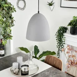 Luminaires Scandinaves-hofstein Suspension Bakou Gris, 1 lumière