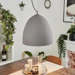 Luminaires Scandinaves-hofstein Suspension Bakou Gris, 1 lumière