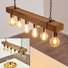 Lampes Industrielles-hofstein Suspension Balakovo Bois foncé, Rouille, 6 lumières