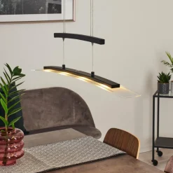 hofstein Suspension Balcairn LED Noir, 4 lumières