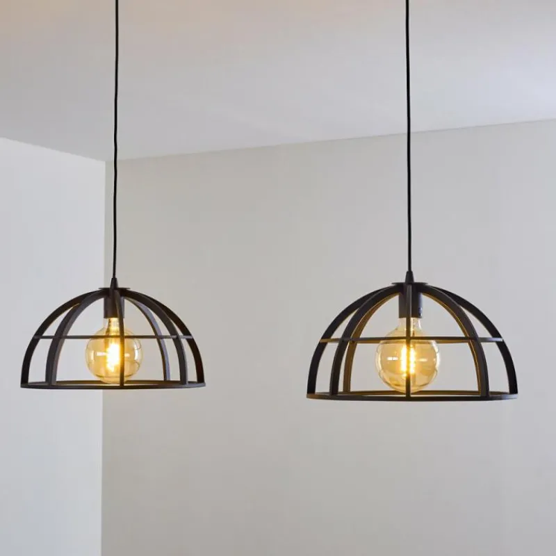 hofstein Suspension Ballarat Noir, 2 lumières