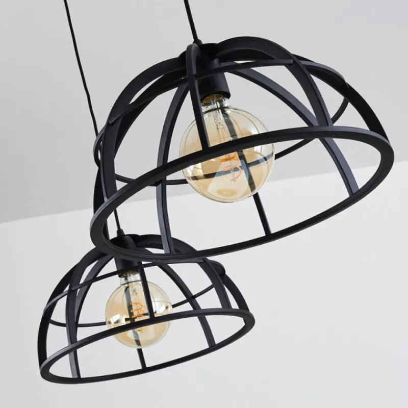 hofstein Suspension Ballarat Noir, 2 lumières