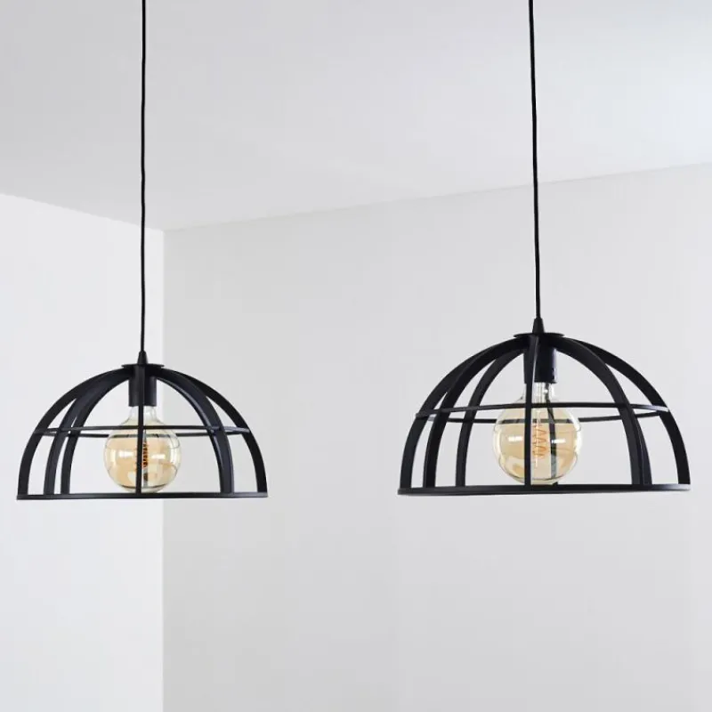 hofstein Suspension Ballarat Noir, 2 lumières