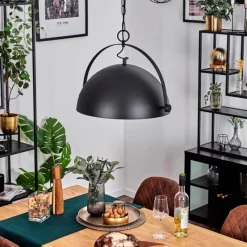 Lampes Dorées-hofstein Suspension Baloutas Noir, 1 lumière