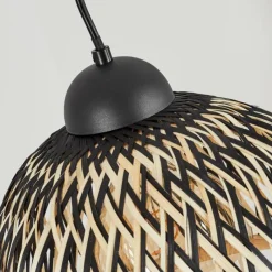 Luminaires Scandinaves-hofstein Suspension Barayn Écru, Noir, 1 lumière