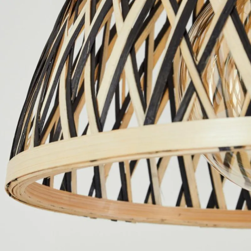 Luminaires Scandinaves-hofstein Suspension Barayn Écru, Noir, 1 lumière