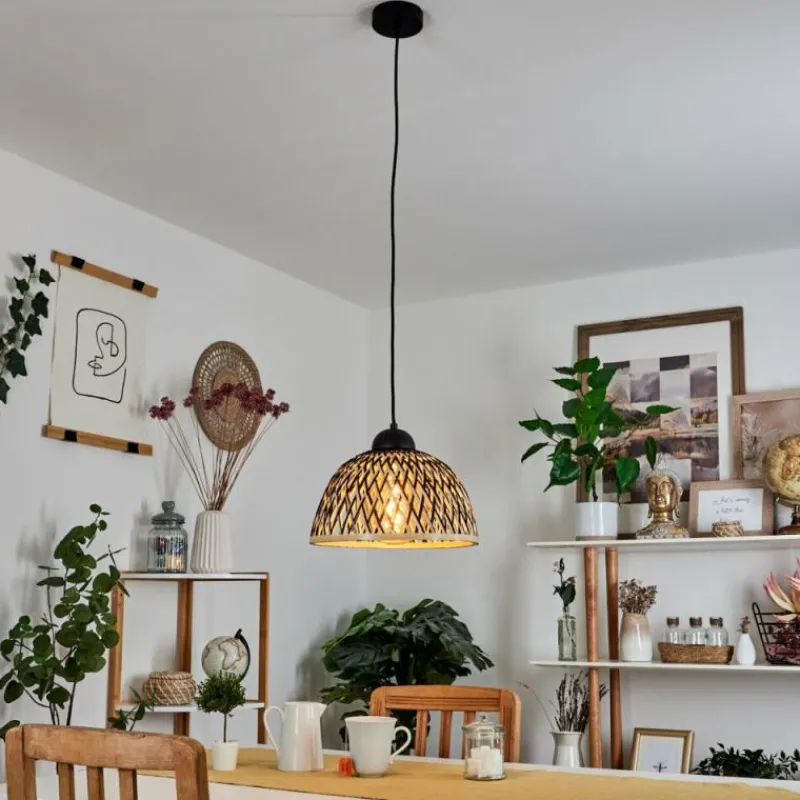Luminaires Scandinaves-hofstein Suspension Barayn Écru, Noir, 1 lumière