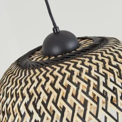 Luminaires Scandinaves-hofstein Suspension Barayn Écru, Noir, 1 lumière