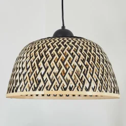Luminaires Scandinaves-hofstein Suspension Barayn Écru, Noir, 1 lumière