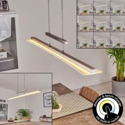 hofstein Suspension Barrud LED Argenté, 1 lumière